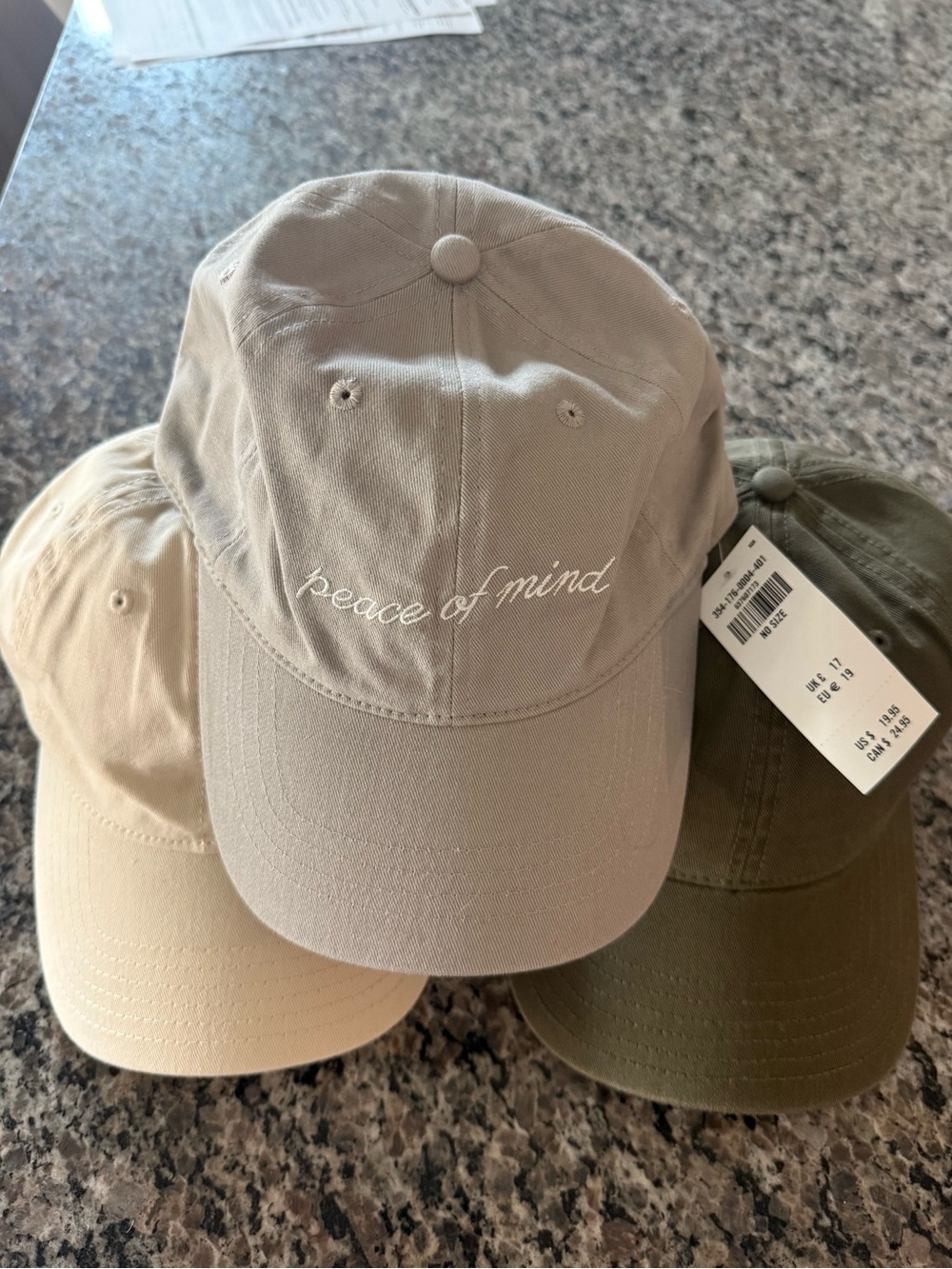 Amazon Baseball Cap Bundle- Beige, tan green